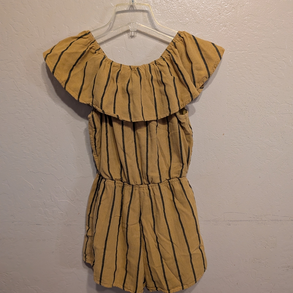 She + Sky Mustard and Black Striped Top